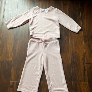 Girls Pink Long Sleeve Top and Pants Set